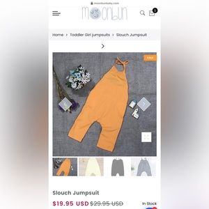 Moonbun baby “slouch” romper